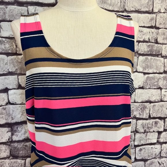 Derek Heart NWT Multicolored Tank Style Dress Size 2X - Picture 2 of 10